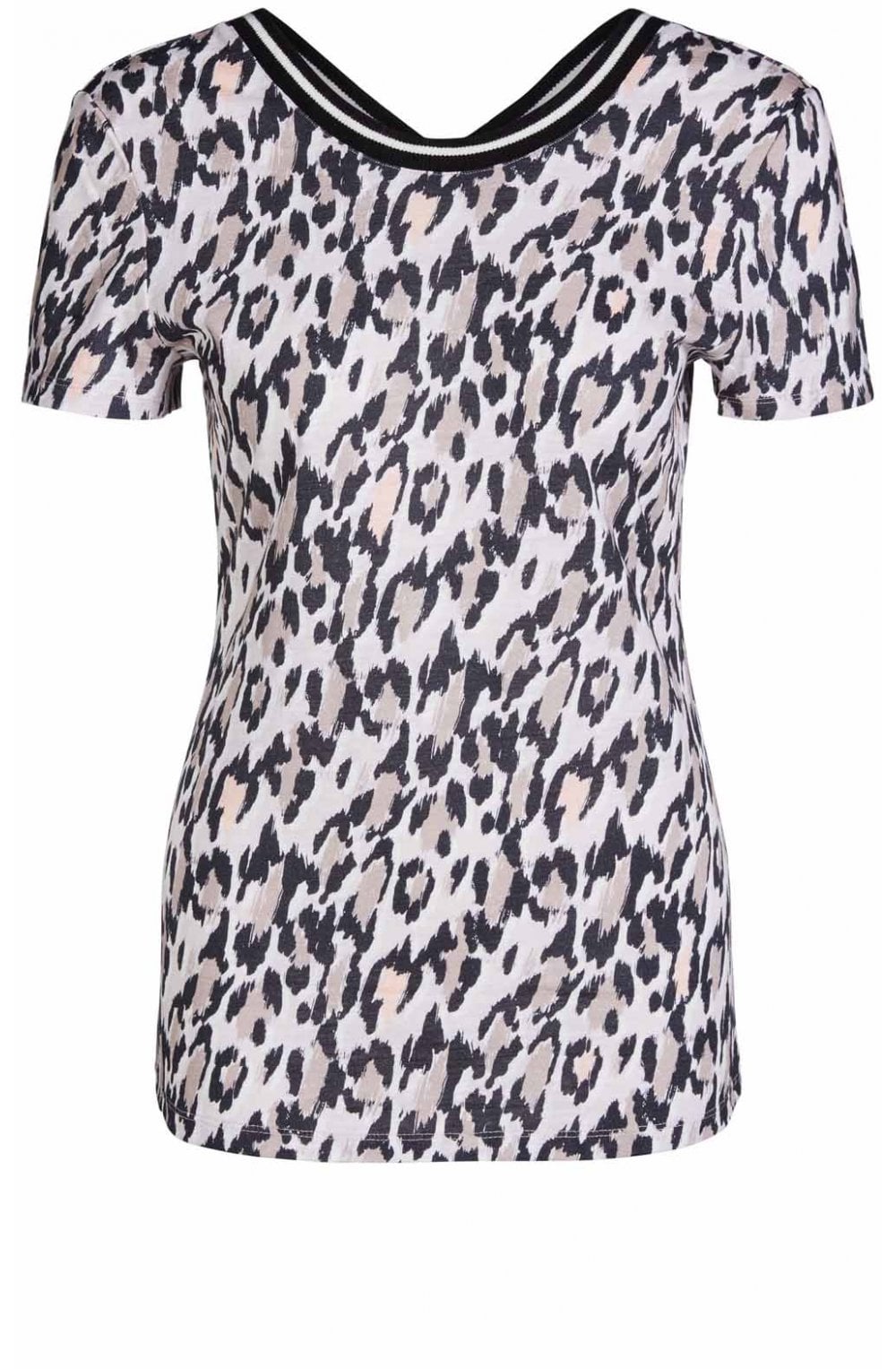 Leopard Print V Back Top