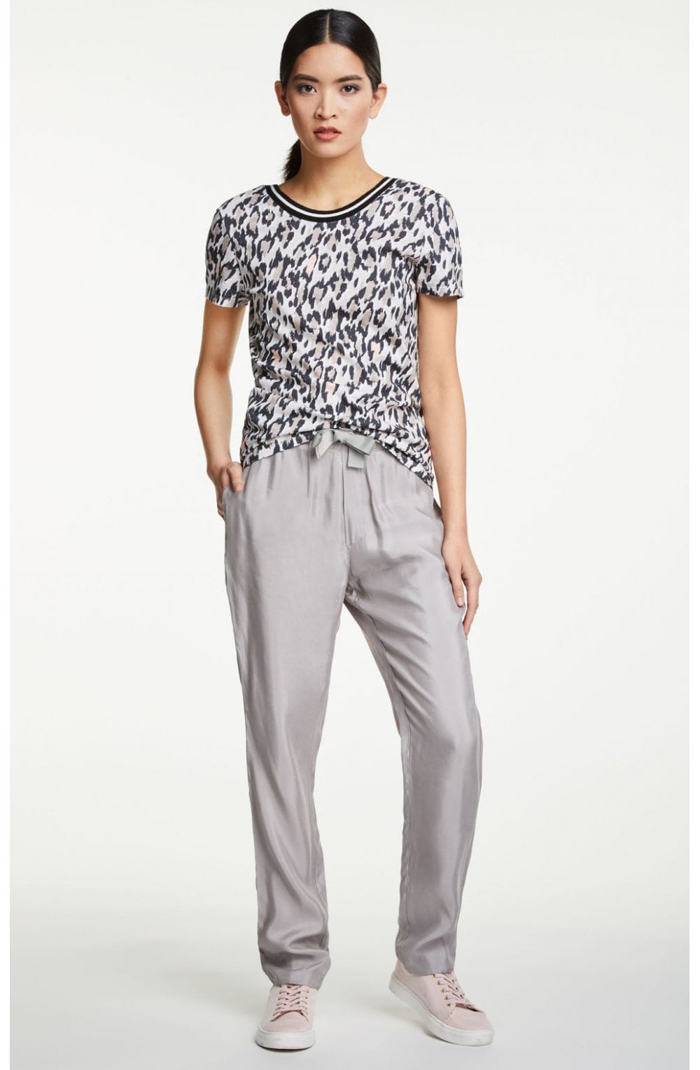 Leopard Print V Back Top