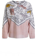 Leopard Rhinestone Detailed Jumper
