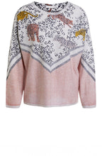 Leopard Rhinestone Detailed Jumper