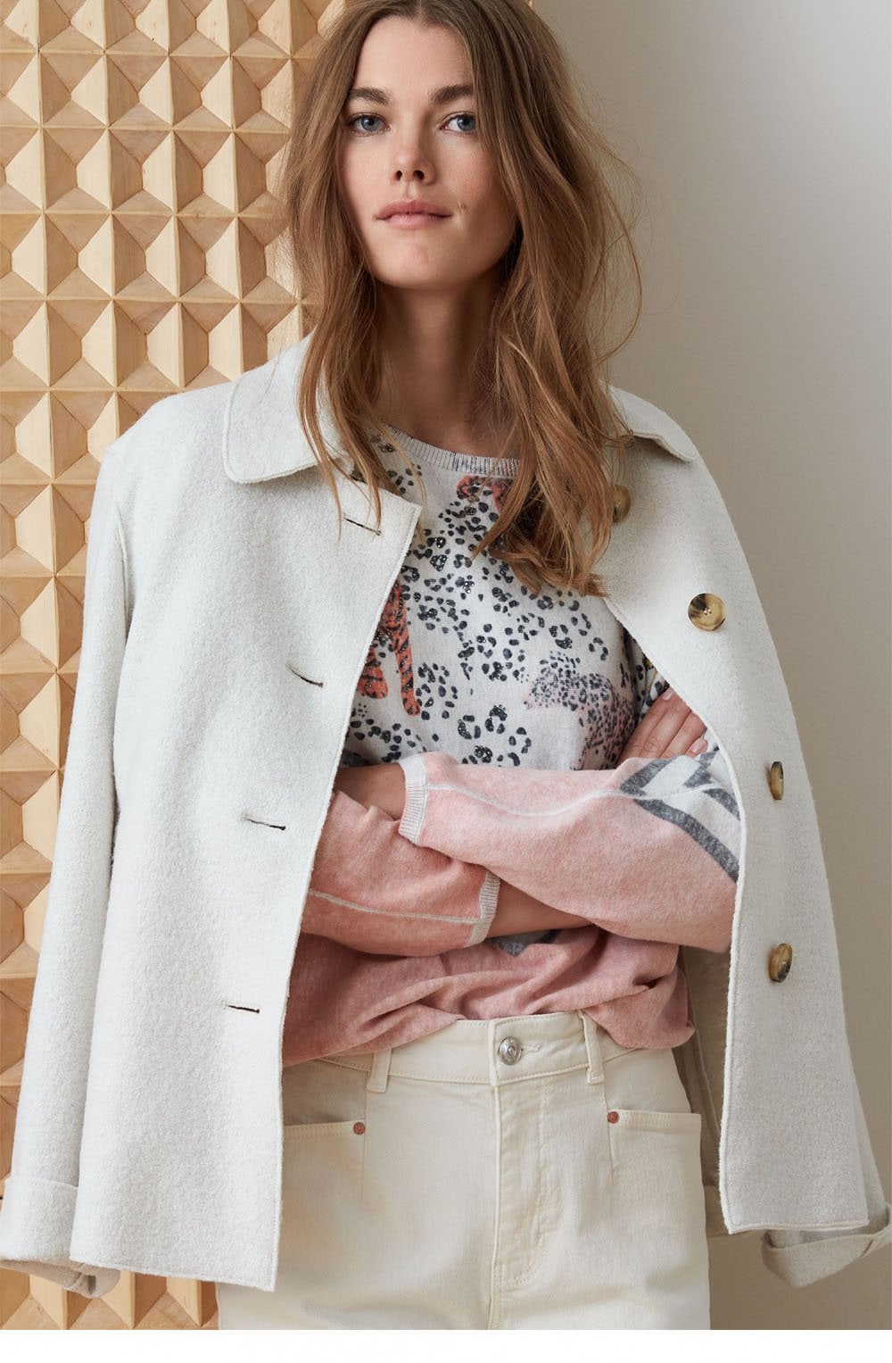 Leopard Rhinestone Detailed Jumper