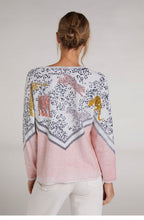 Leopard Rhinestone Detailed Jumper