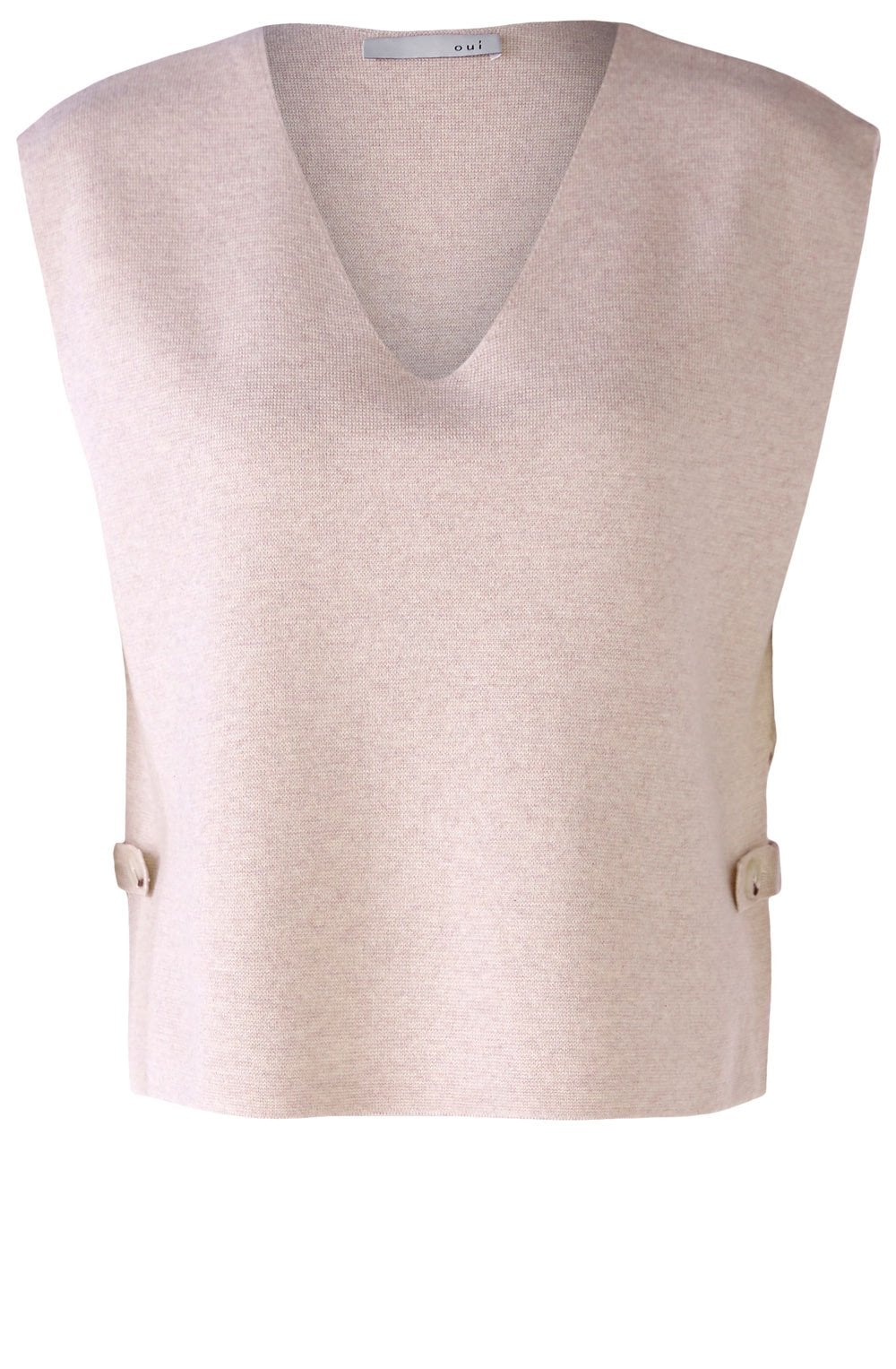 Light Beige Button Detail Slip Over
