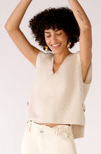 Light Beige Button Detail Slip Over