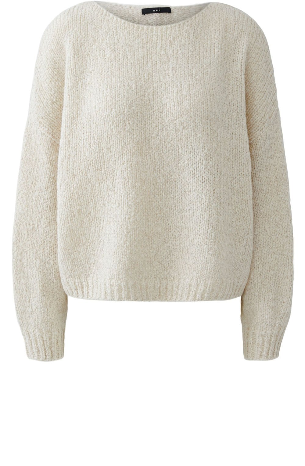 Light Beige Chunky Knit Oversized Jumper