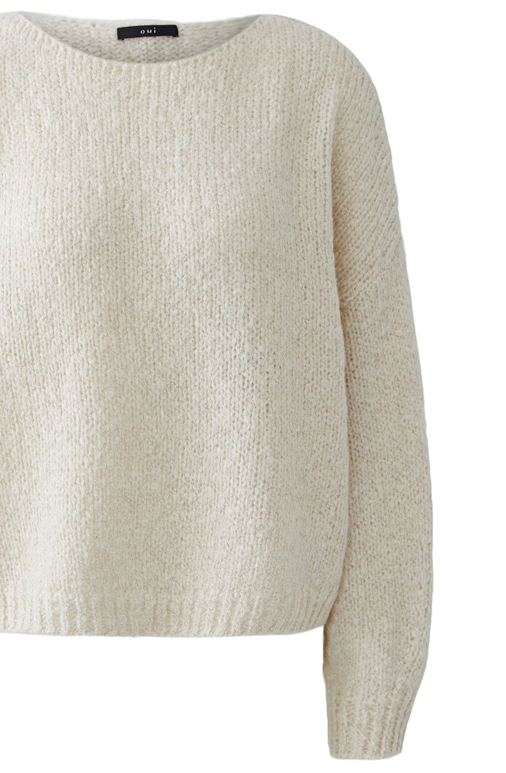 Light Beige Chunky Knit Oversized Jumper