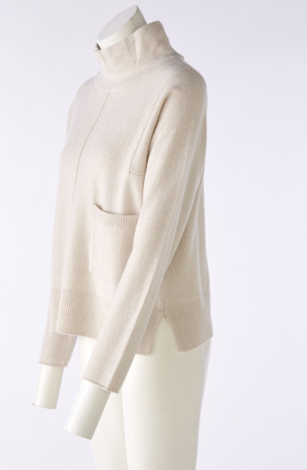 Light Beige Cowl Neck Jumper