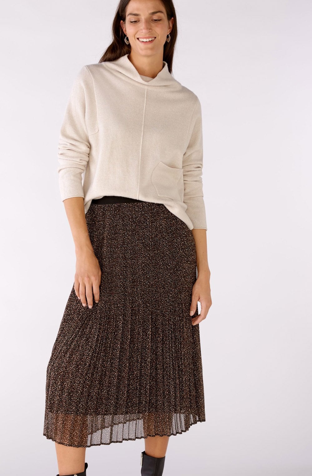 Light Beige Cowl Neck Jumper