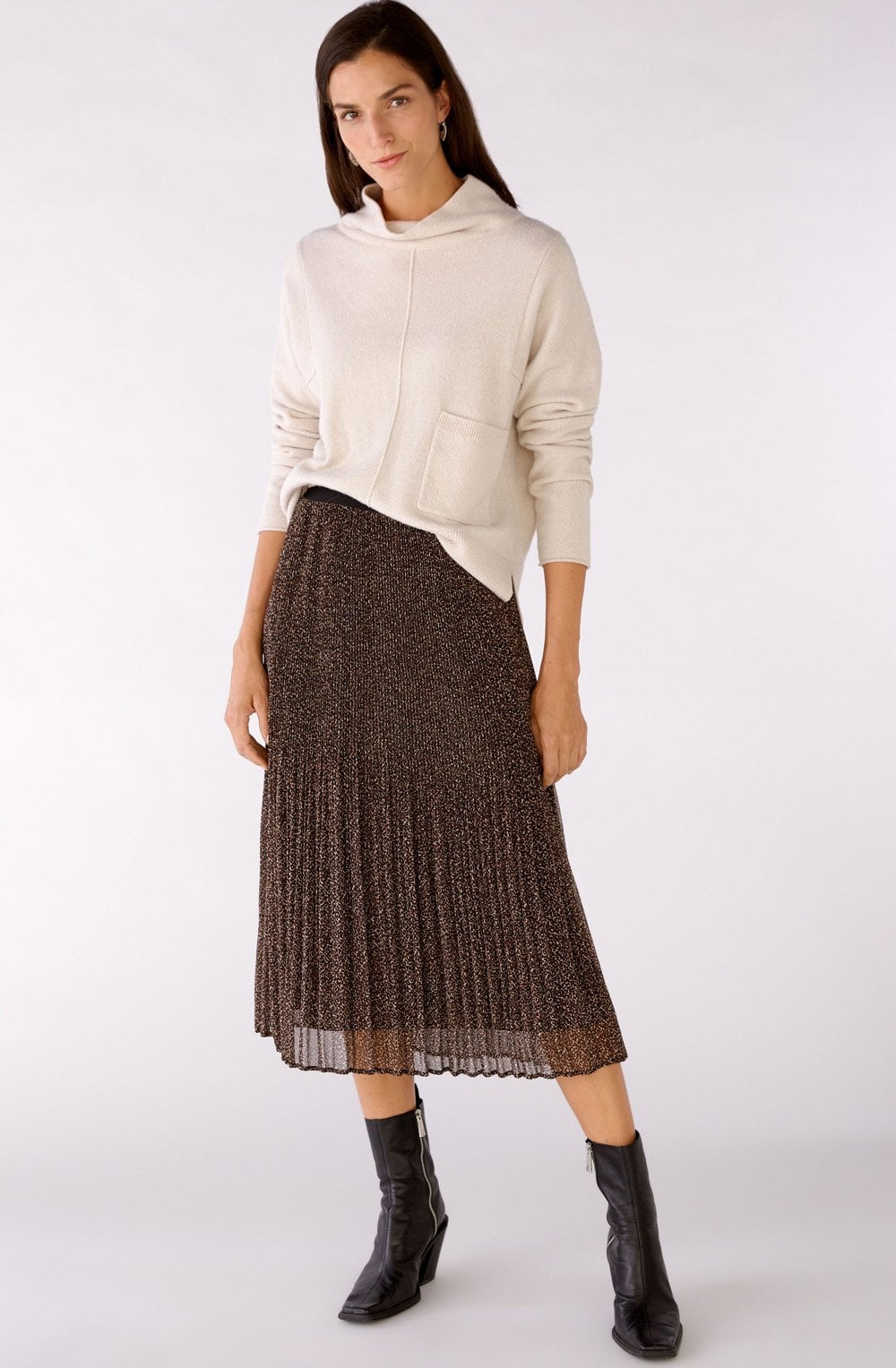 Light Beige Cowl Neck Jumper