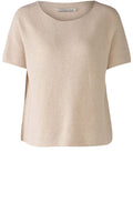 Light Beige Fine Knit Cropped Box Sweater