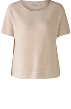 Light Beige Fine Knit Cropped Box Sweater