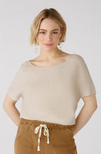 Light Beige Fine Knit Cropped Box Sweater