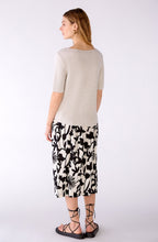 Light Beige Fine Knit Short Sleeved Sweater