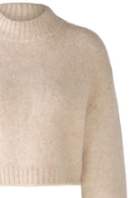Light Beige Melange Cropped Alpaca Mix Jumper