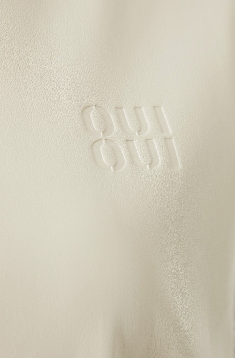 Light Beige Melange Faux Leather Jumper