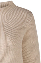 Light Beige Melange Geometric Knit Jumper