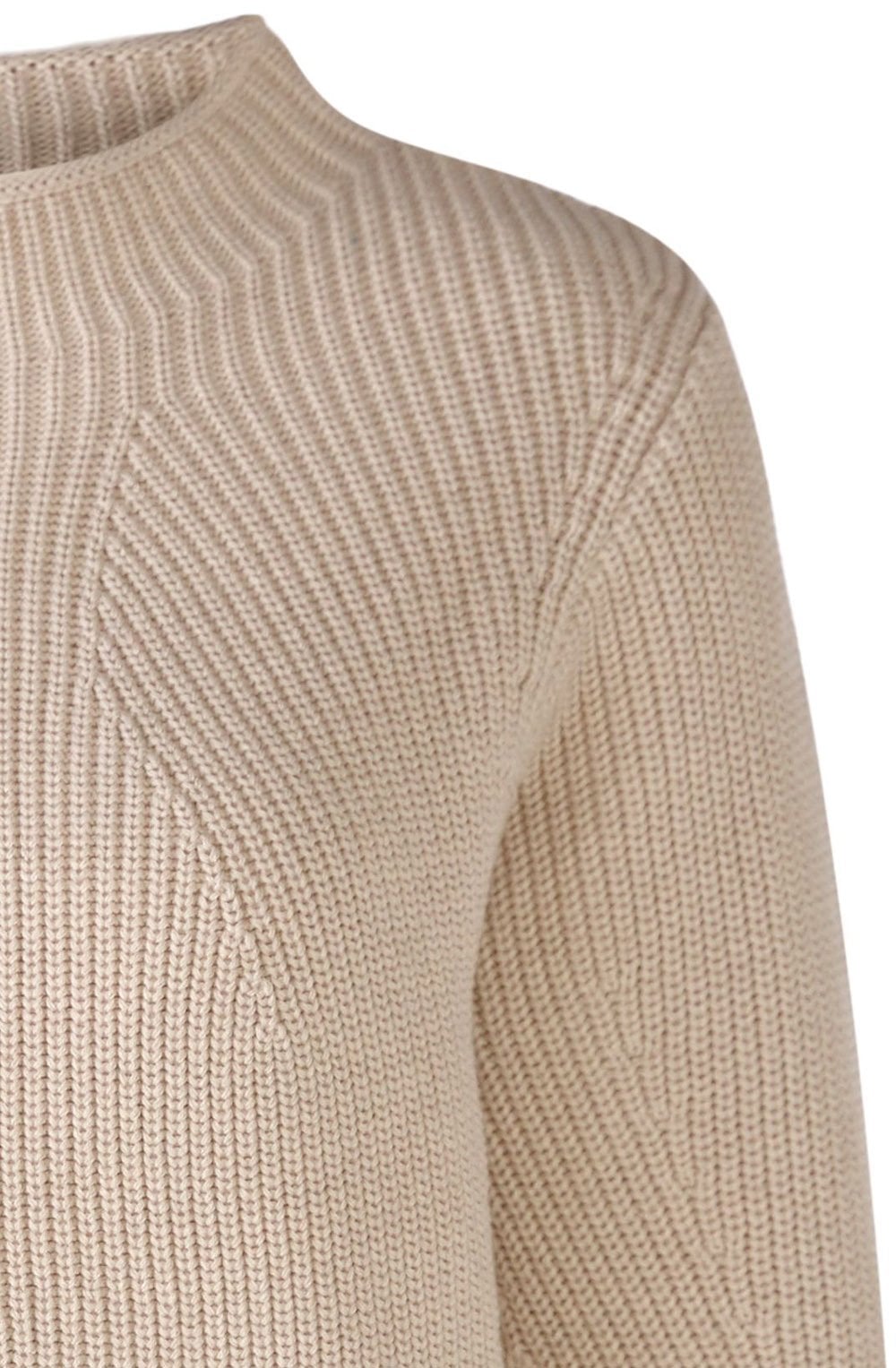 Light Beige Melange Geometric Knit Jumper