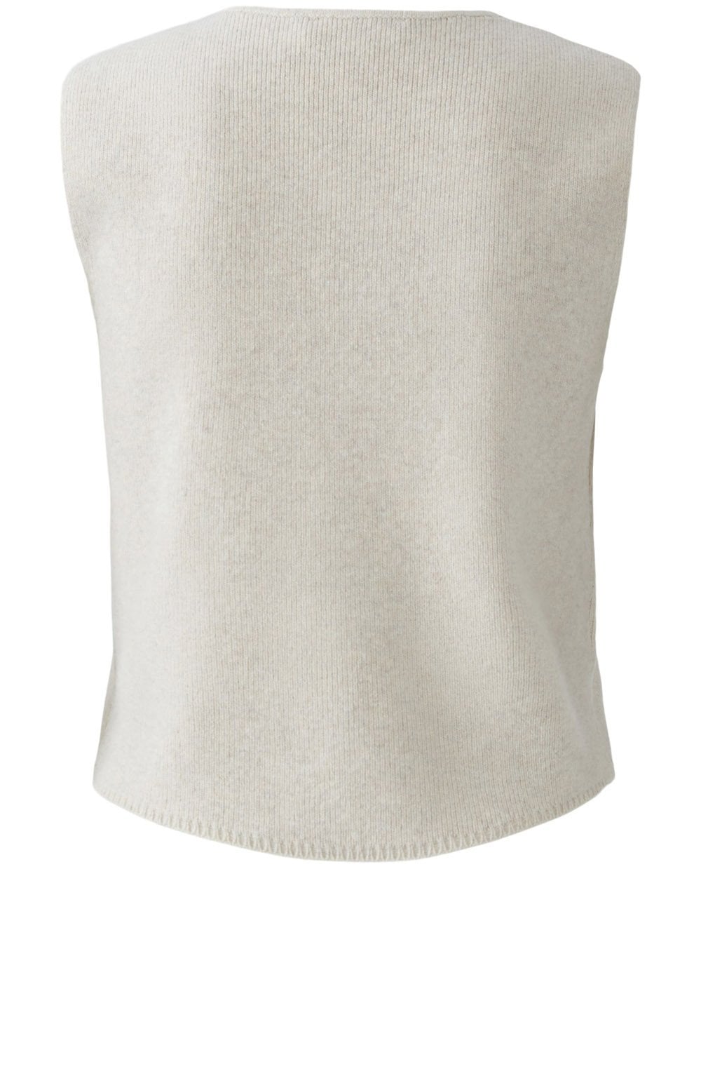 Light Beige Melange Knitted Waistcoat