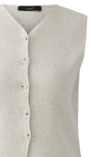 Light Beige Melange Knitted Waistcoat