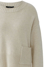 Light Beige Melange Large Patch Pocket Jumper