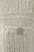 Light Beige Melange Loose Knit Wasitcoat