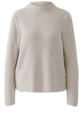 Light beige Melange Side Button Jumper
