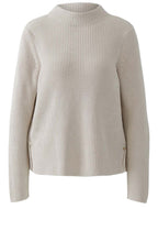 Light beige Melange Side Button Jumper