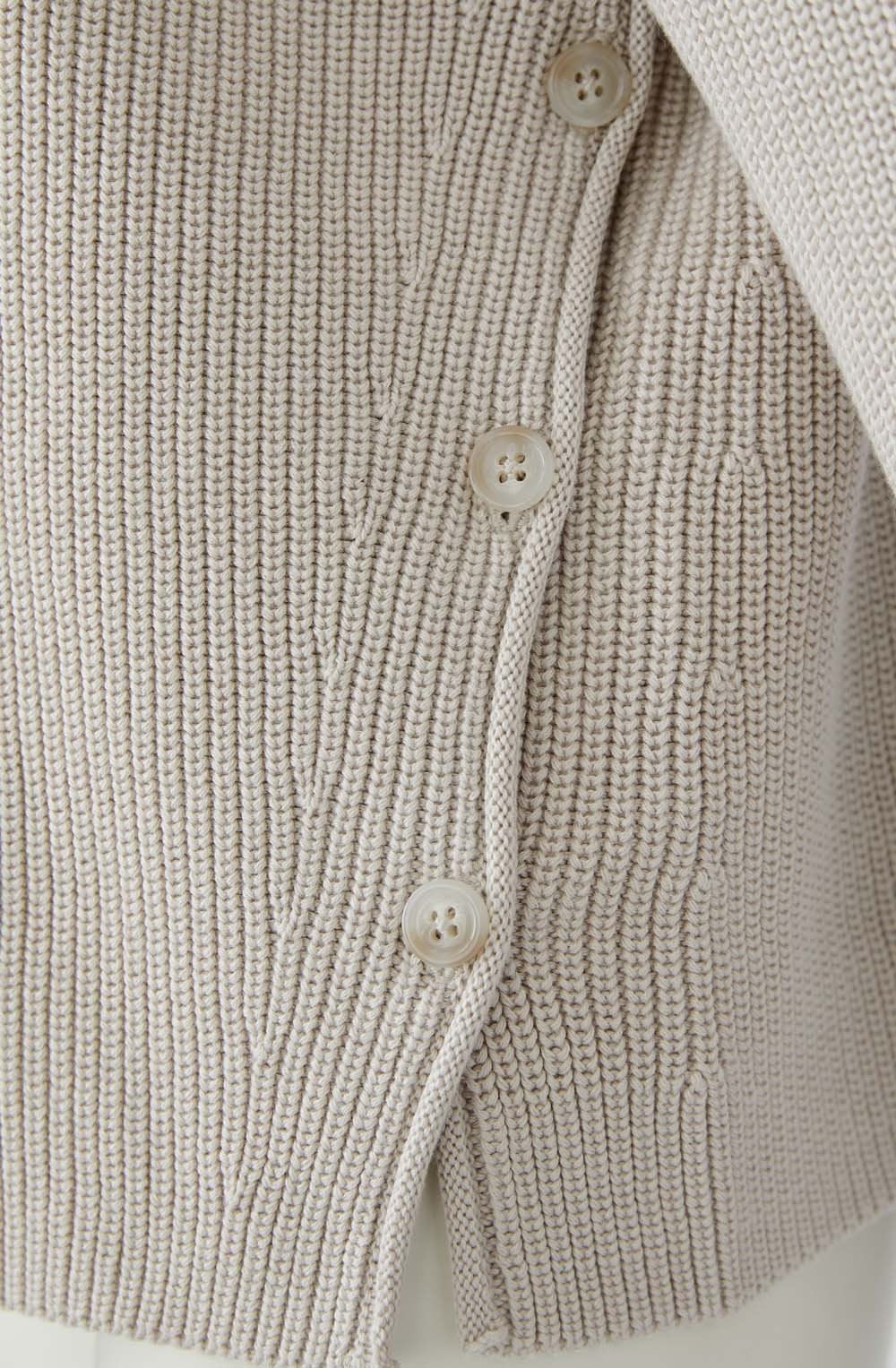 Light beige Melange Side Button Jumper