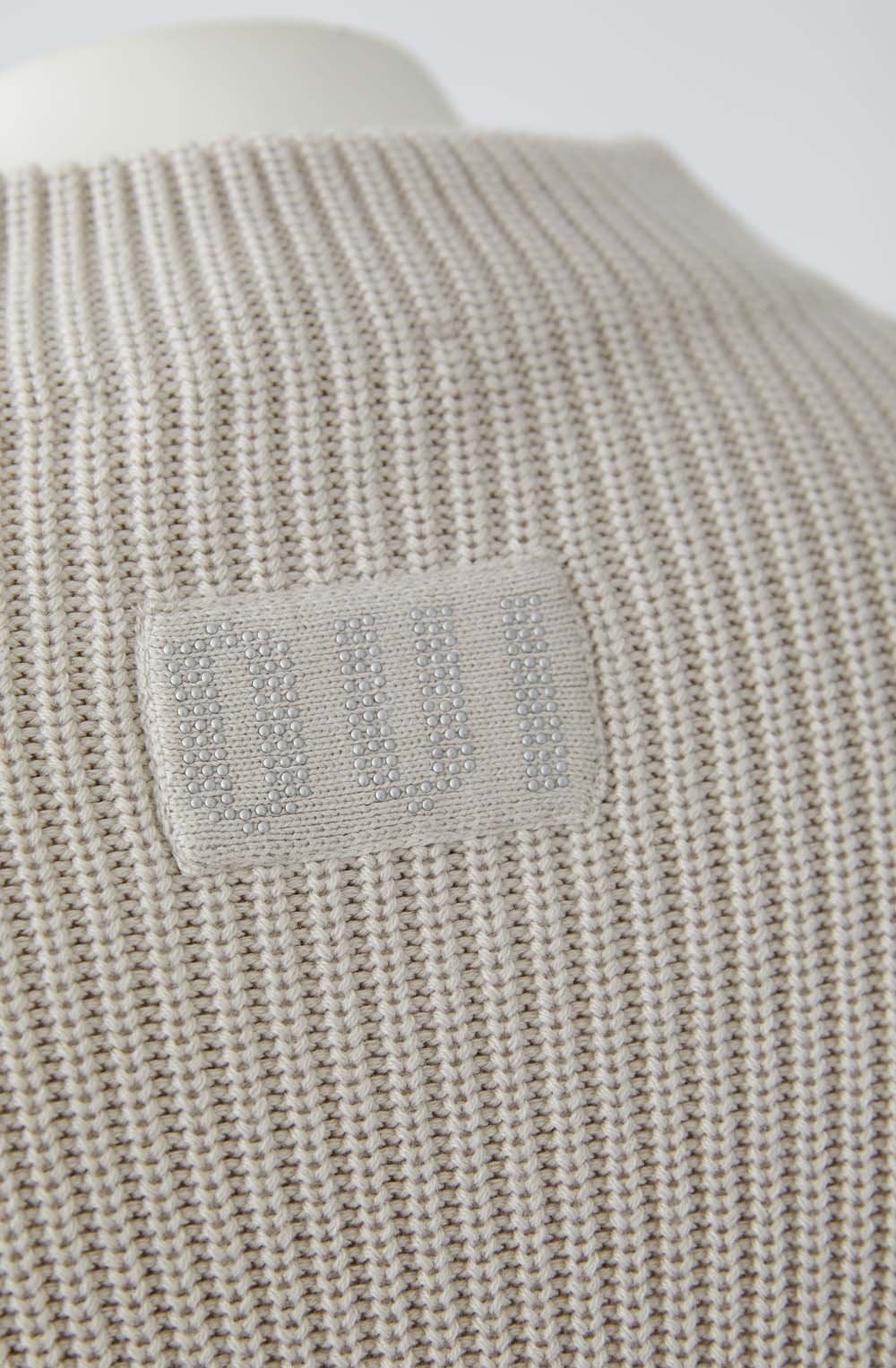 Light beige Melange Side Button Jumper