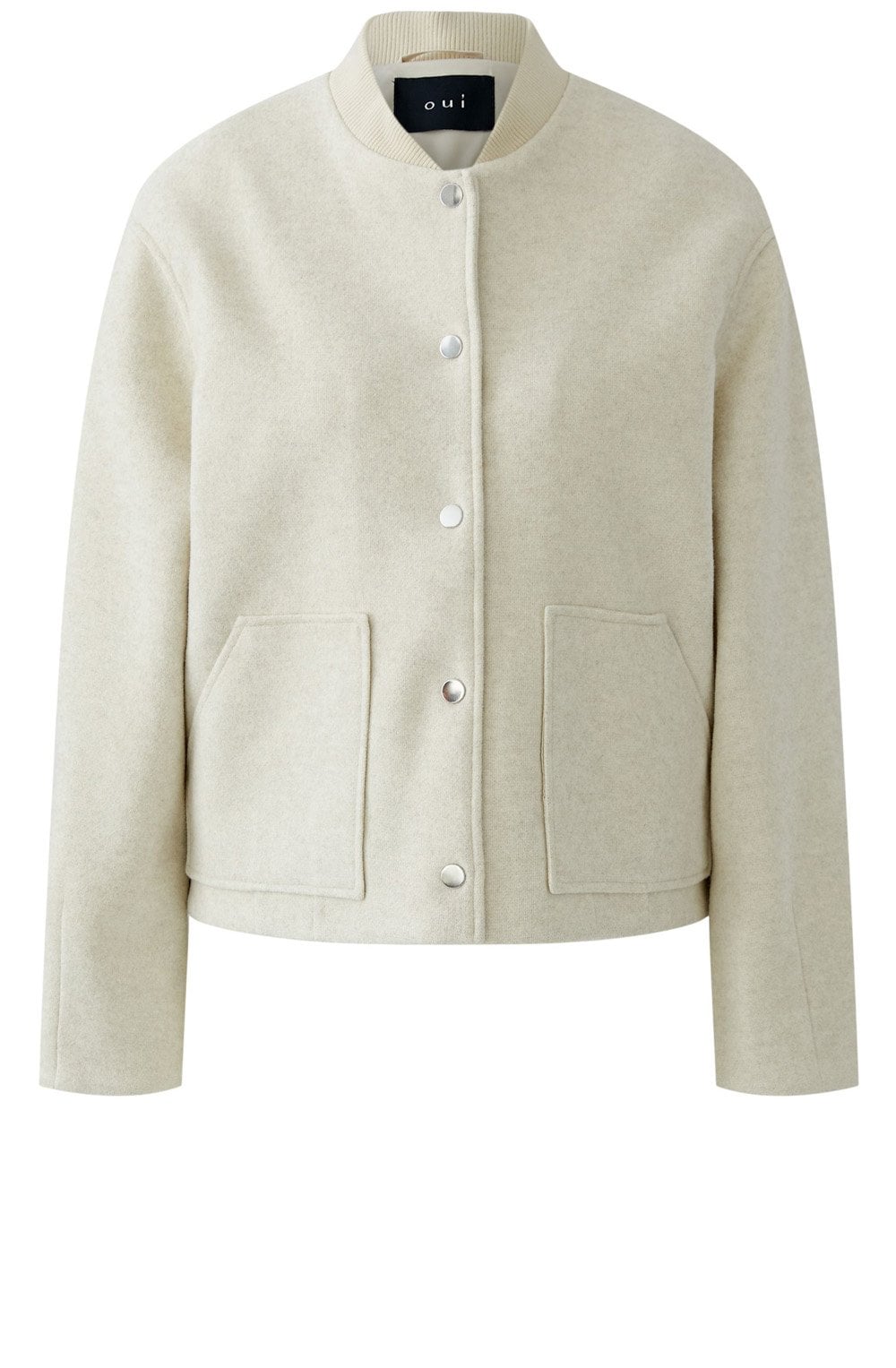 Light Beige Melange Wool Effect Jacket