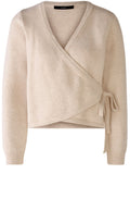 Light Beige Melange Wrap Effect Jumper
