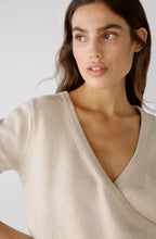 Light Beige Melange Wrap Effect Jumper