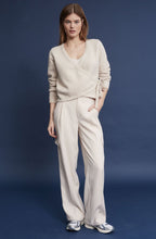 Light Beige Melange Wrap Effect Jumper