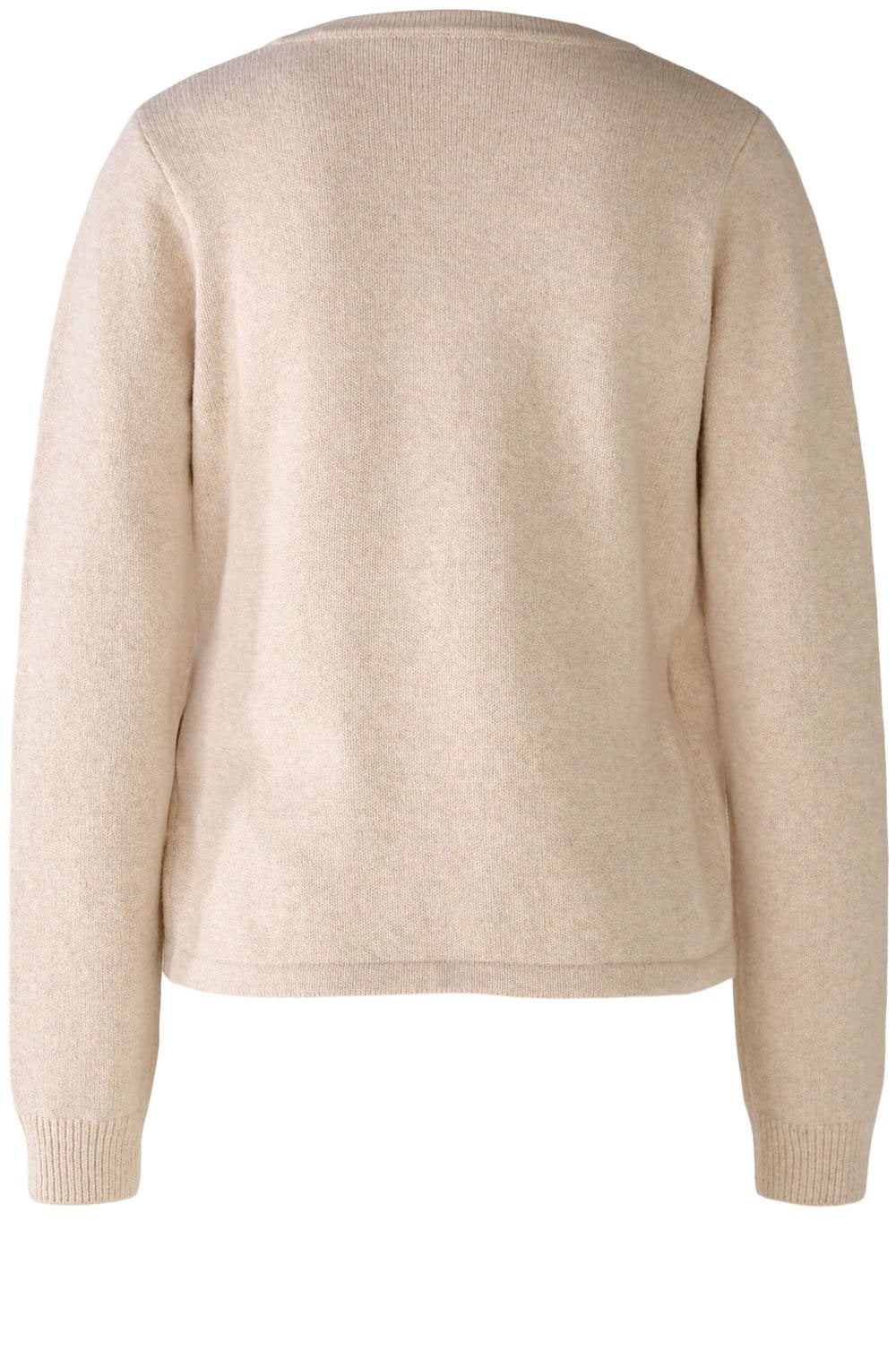 Light Beige Melange Wrap Effect Jumper
