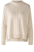 Light Beige Modified Dropped Shoulder Jumper