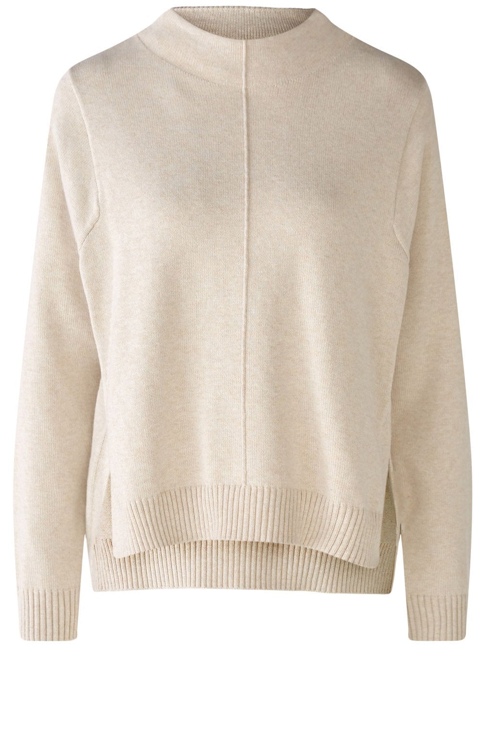 Light Beige Modified Dropped Shoulder Jumper