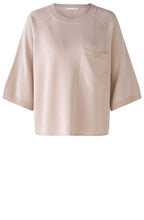 Light Beige Relaxed Jumper With Pocket