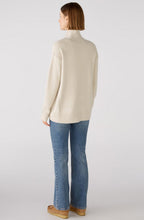 Light Beige Relaxed Rolled Turtle Neck Jumper