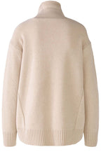 Light Beige Relaxed Rolled Turtle Neck Jumper
