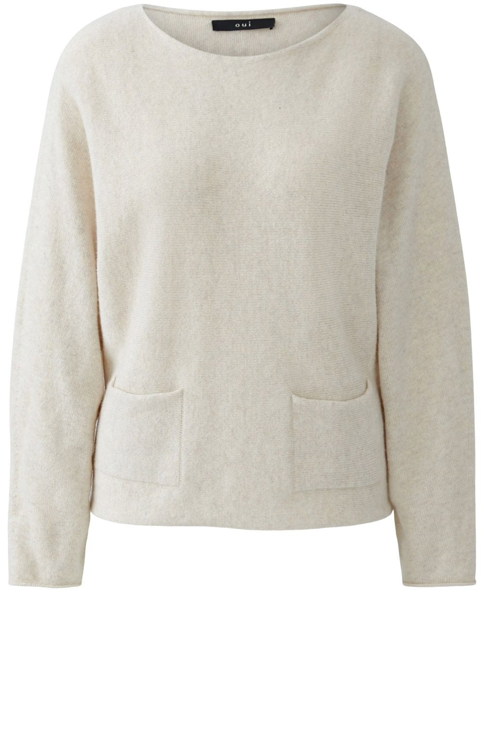 Light Beige Tapered Fit Wool Blend Jumper