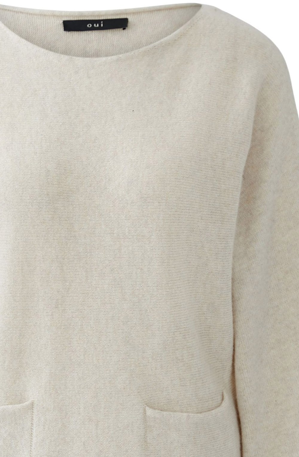 Light Beige Tapered Fit Wool Blend Jumper