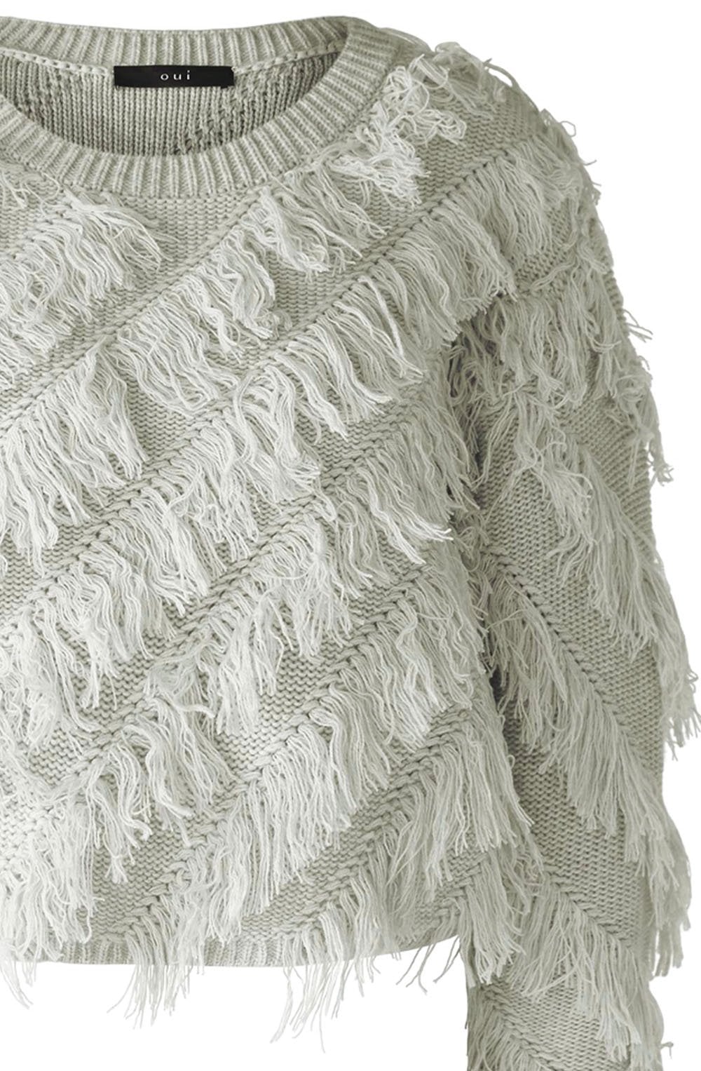 Light Beige Tasseled Jumper