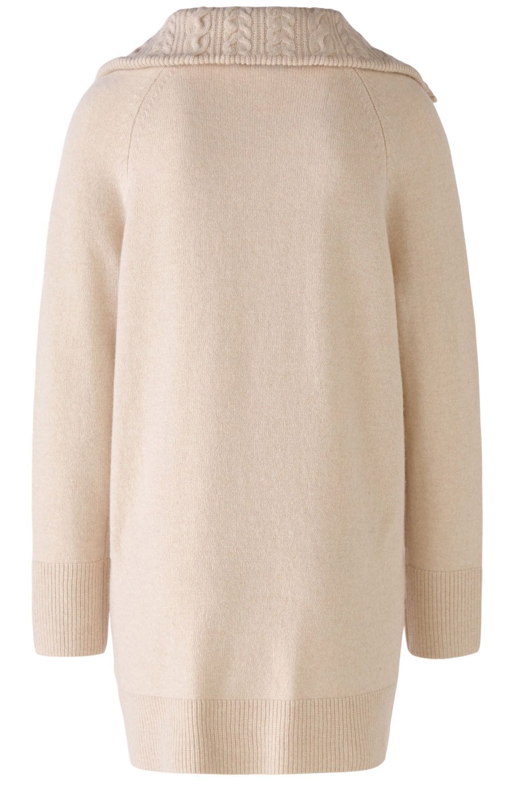 Light Beige Zip Neck Jumper