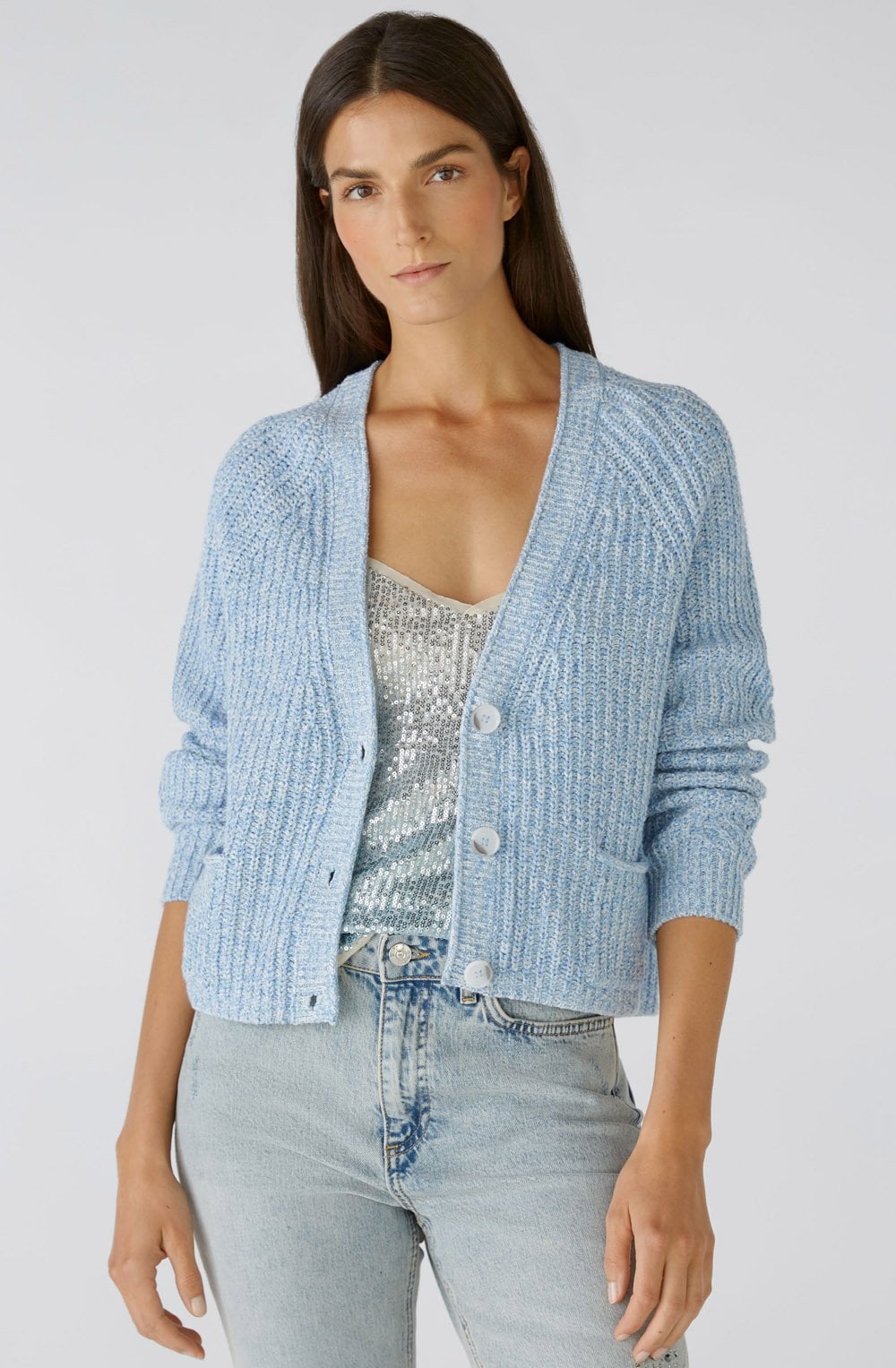 Light Blue and White Mix Cardigan