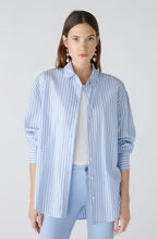Light Blue and White Oversized Cotton Shirt