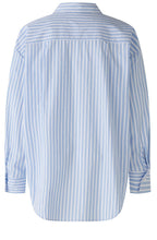 Light Blue and White Oversized Cotton Shirt