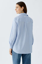 Light Blue and White Pin strip and Diamante Shirt