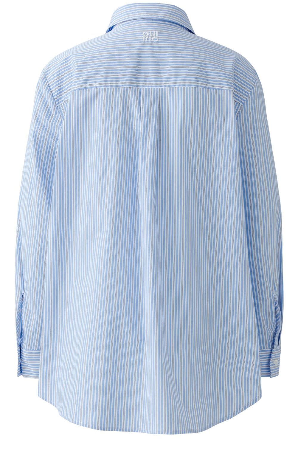 Light Blue and White Pin strip and Diamante Shirt