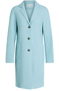 Light Blue Boiled Wool Coat