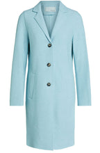 Light Blue Boiled Wool Coat